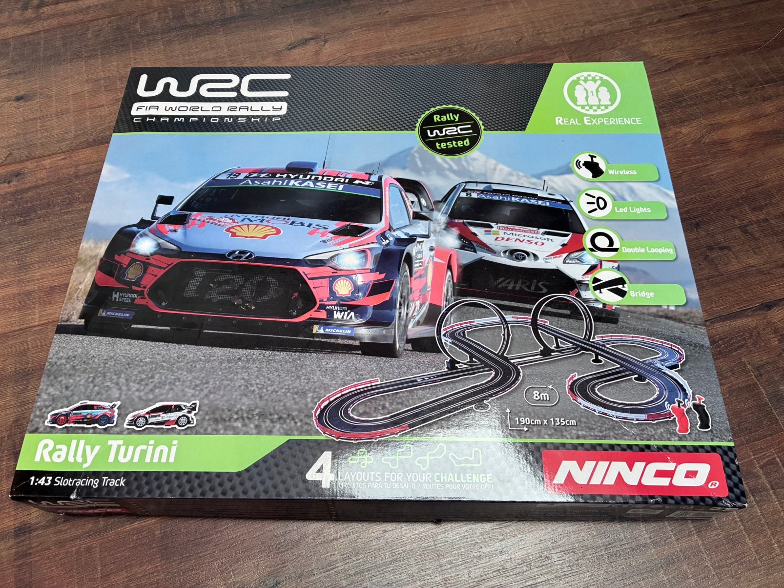 Circuit Ninco WRC Rally Turini 8M - Échelle 1:43 (Complet), Enlèvement, Comme neuf, Circuit