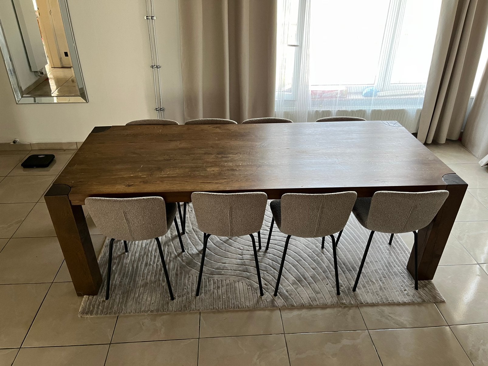 Eiken eettafel in perfecte staat met stoelen, Huis en Inrichting, Tafels | Eettafels, Ophalen, Zo goed als nieuw