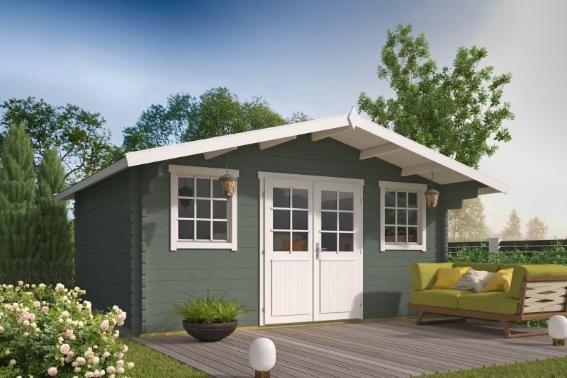 Cabane en rondins - Maison de jardin Pavel | 44 mm | épicéa, Envoi, Neuf