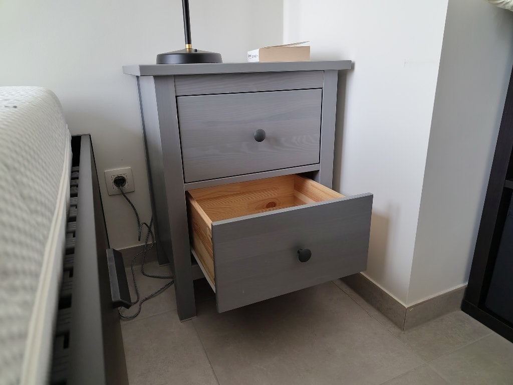 Ikea HEMNES Commode 2 tiroirs, gris, 54x66 cm, Maison & Meubles, 25 à 50 cm, Moins de 100 cm, Comme neuf, Enlèvement