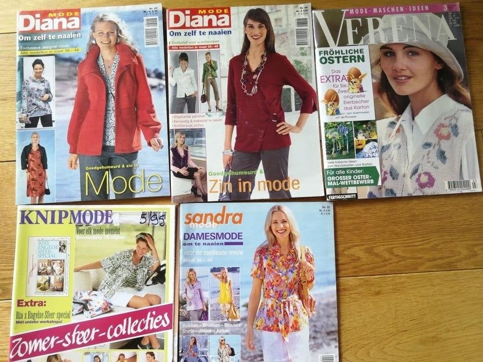 5 magazines couture - prix=ensemble - pour une bonne cause, Hobby & Loisirs créatifs, Enlèvement ou Envoi, Comme neuf, Femme, Autres types