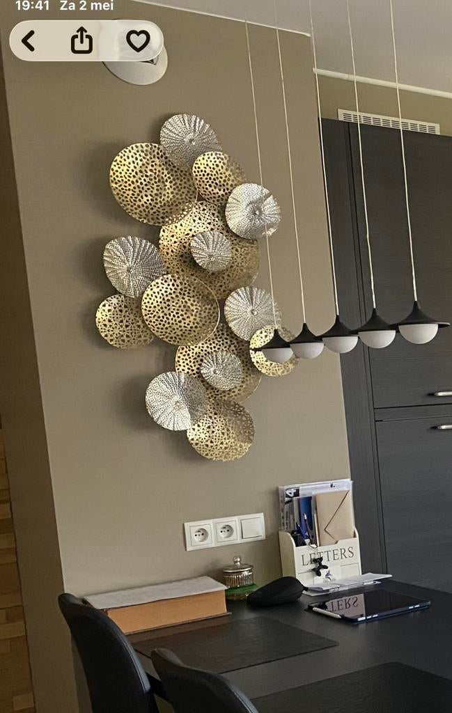 Muurdecoratie in metaal, Ophalen, Zo goed als nieuw, Metaal