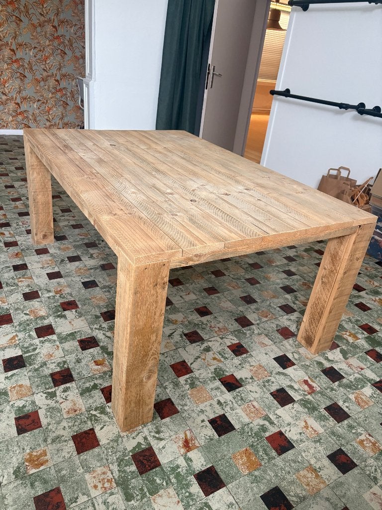 Tafel steigerhout, Huis en Inrichting, Tafels | Eettafels, Ophalen, Gebruikt