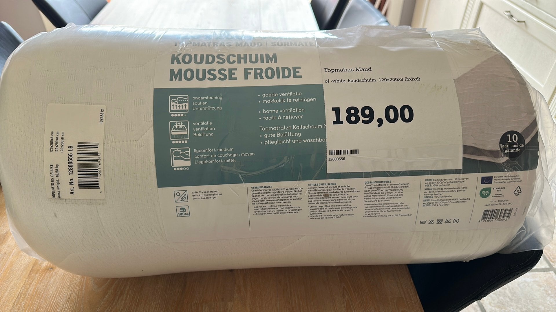 Surmatelas en mousse froide, Maison & Meubles, Enlèvement, Neuf