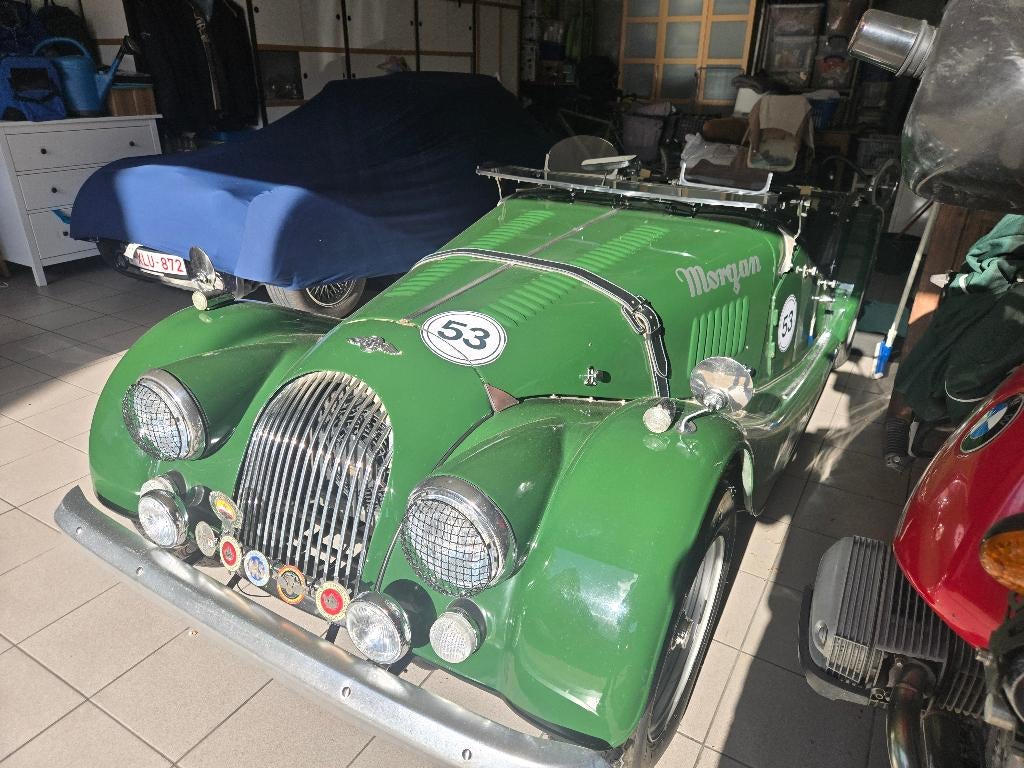 Morgan 4+4 oldtimer, Autos, Oldtimers & Ancêtres, Particulier, Morgan, Essence, Cabriolet, 2 portes, Boîte manuelle, Vert, Noir