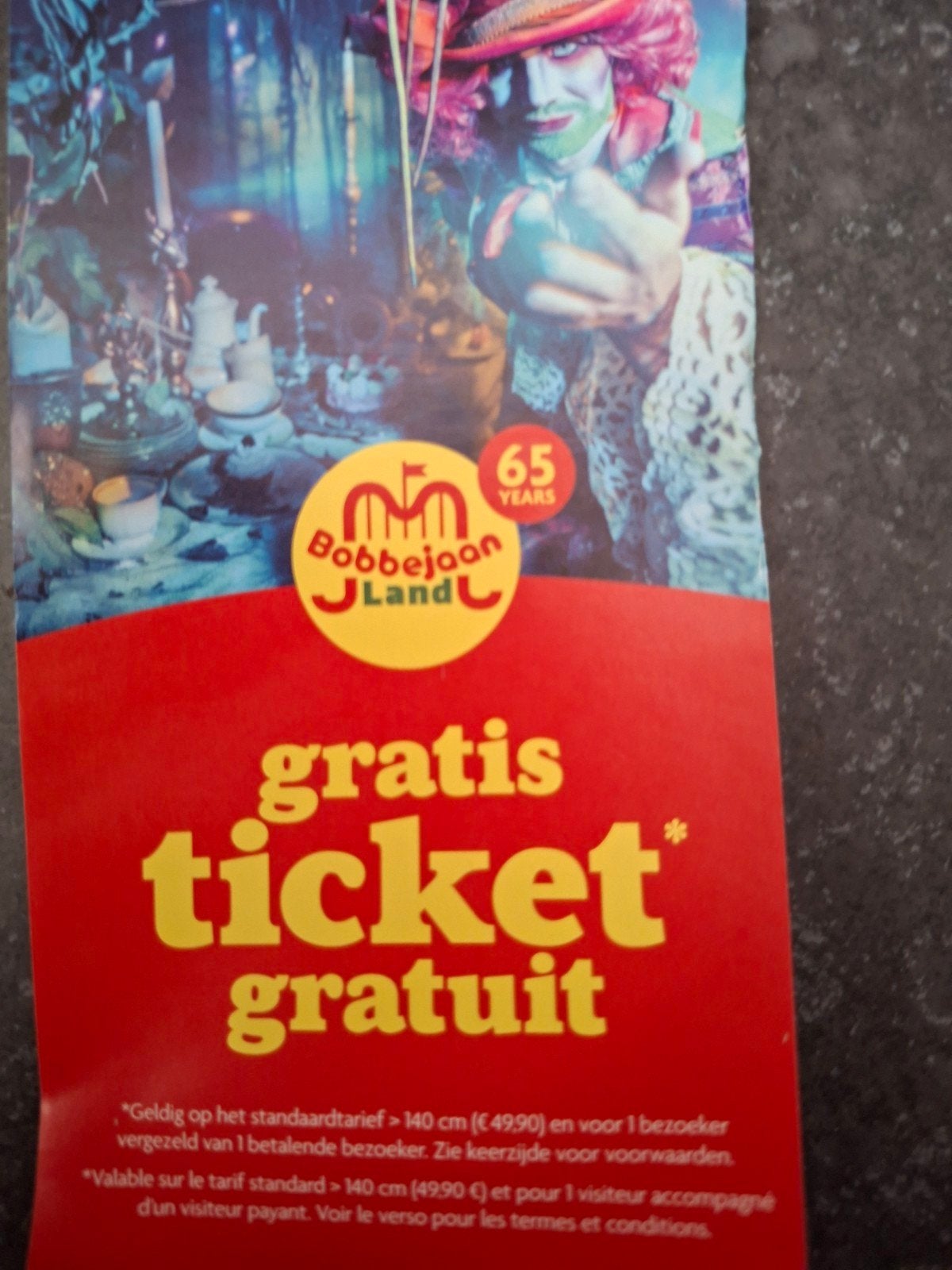 ticket bobbejaanland, Tickets en Kaartjes, Twee personen, Arrangement, Ticket of Toegangskaart