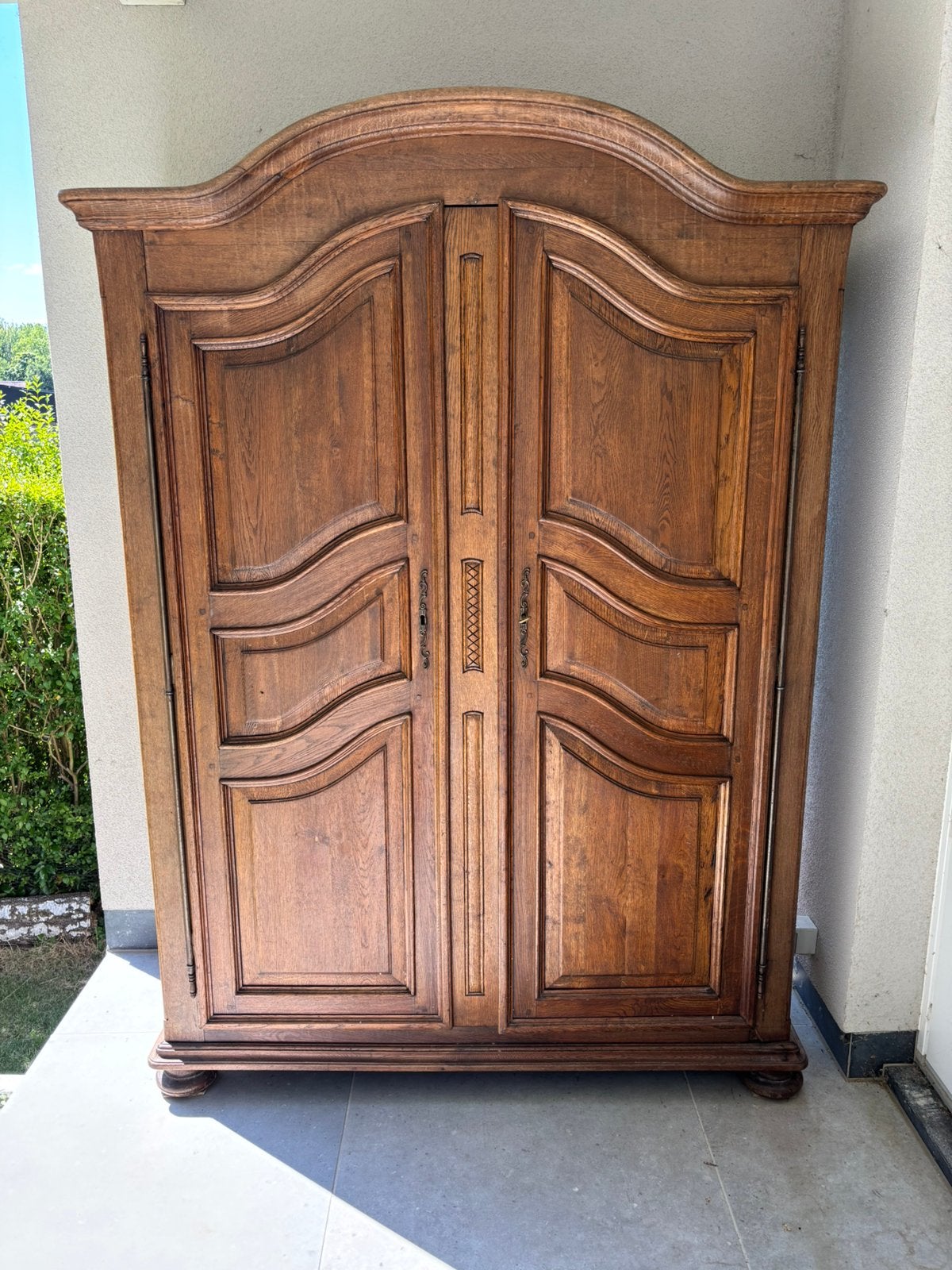 Massief eiken landelijke lledingskast - 212 x 145 cm, Antiquités & Art, Antiquités | Meubles | Armoires, Enlèvement