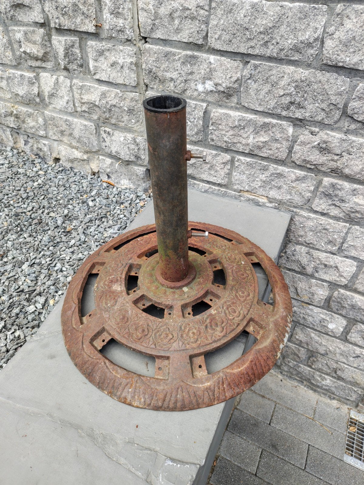 Base de parasol robuste et lourde en fonte, Enlèvement