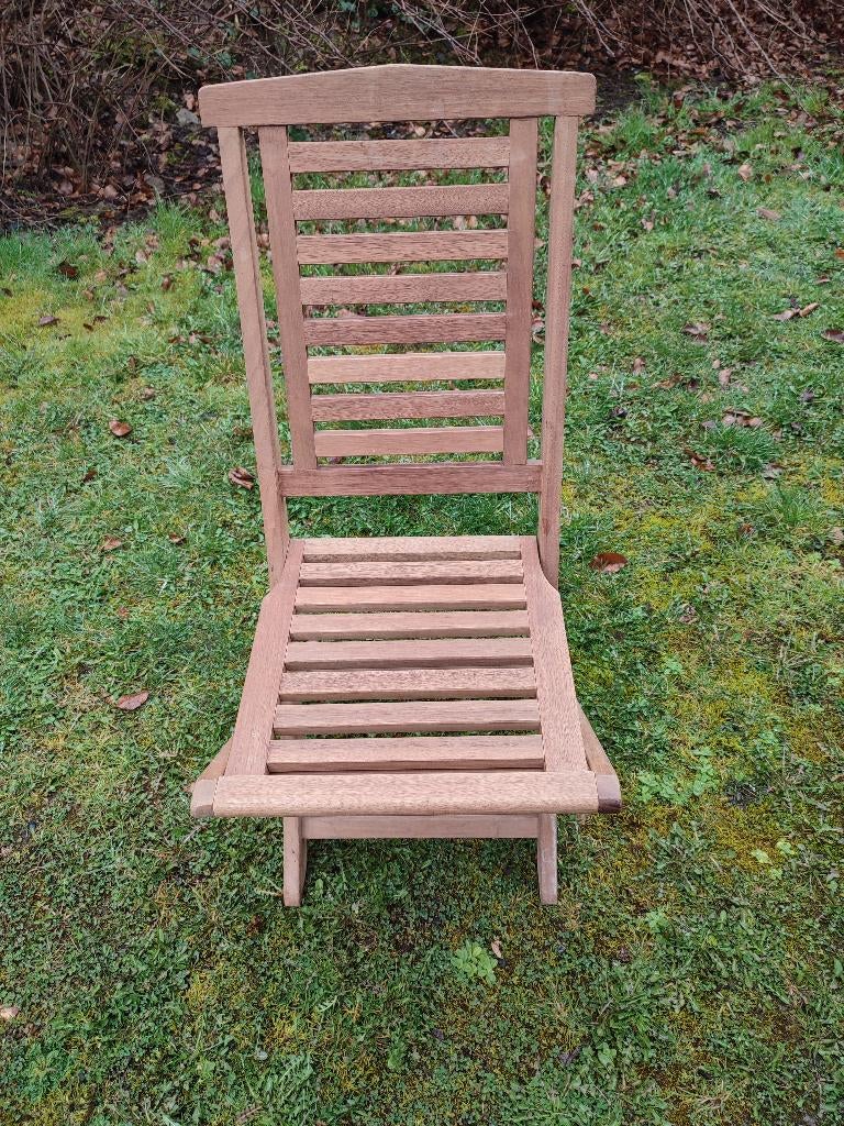 Chaises de jardin en bois exotique, Ophalen, Zo goed als nieuw, Hout, Inklapbaar