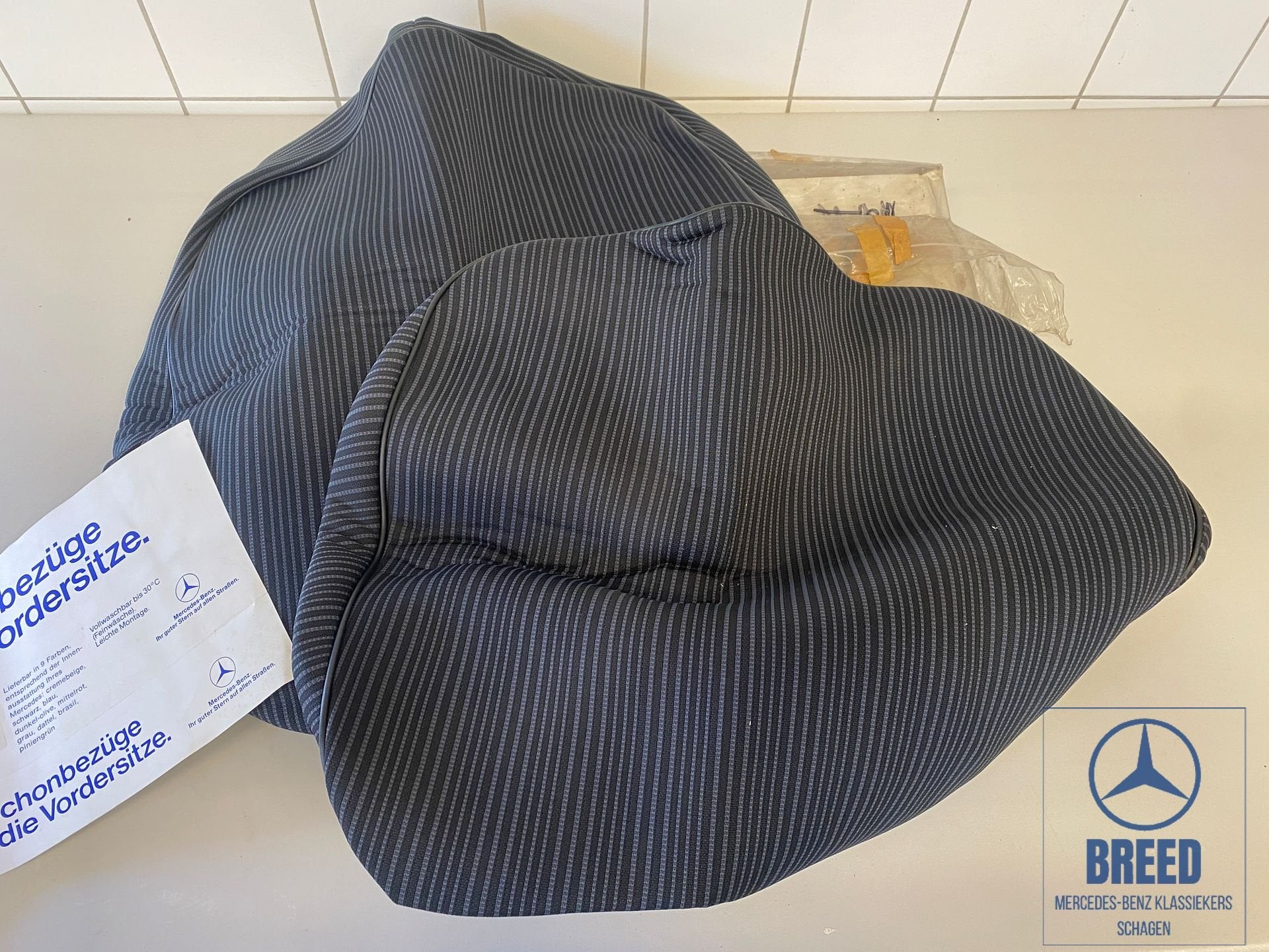 NOS overtrekhoes voorstoel zwart voor Mercedes-Benz W124 S12, Auto-onderdelen, -, Nieuw, Ophalen of Verzenden, -