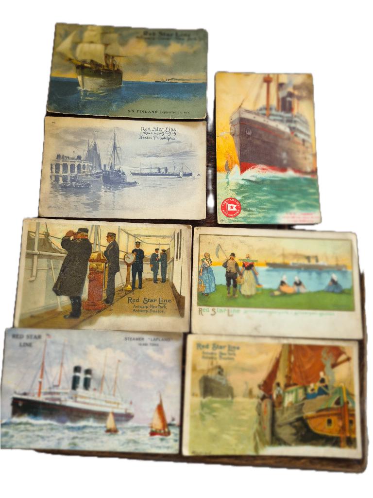 postkaarten Red Star Line, Ophalen of Verzenden, Voor 1920, Ongelopen, Voertuig