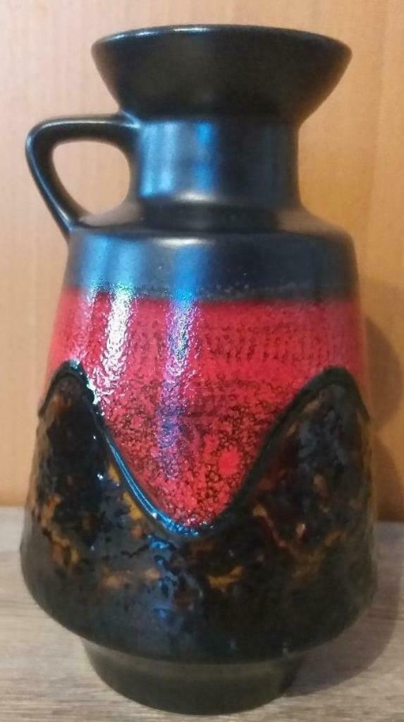 Vase/pichet Fat lava rouge et marron, Antiek en Kunst, Antiek | Vazen, Ophalen