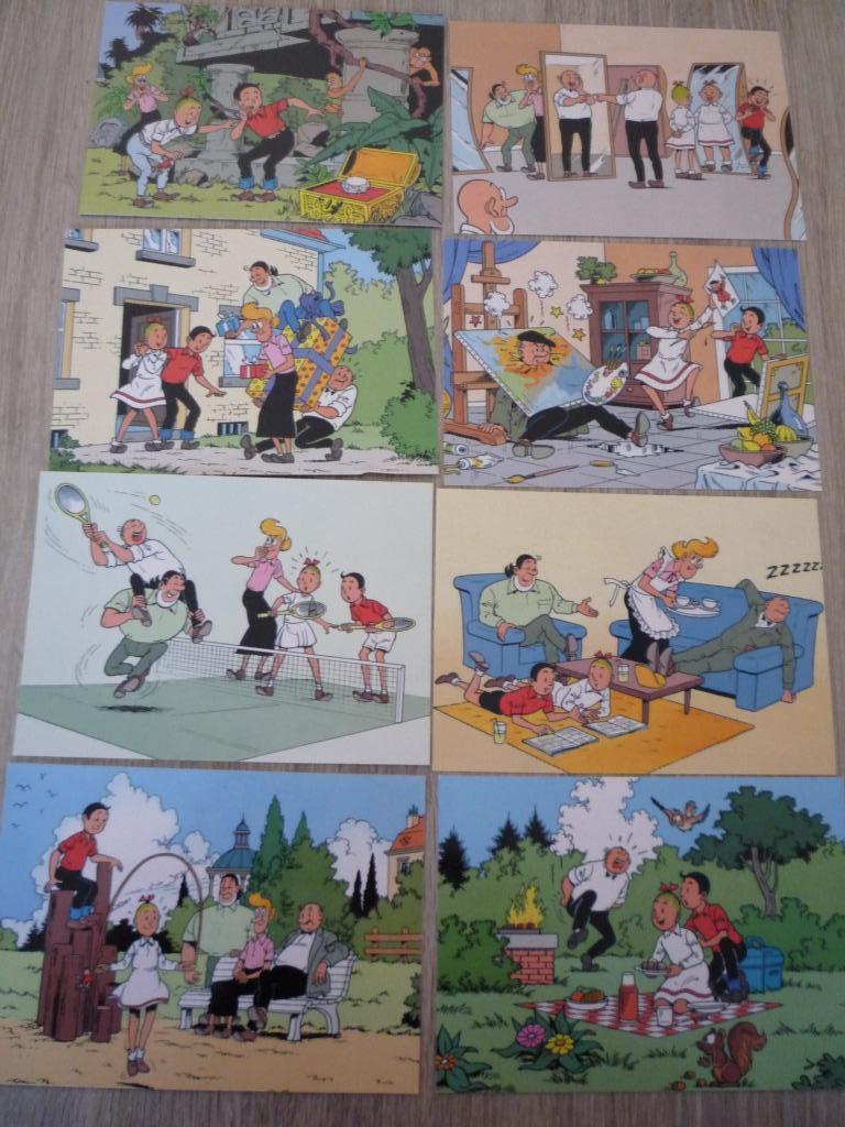 8 Suske & Wiske postkaarten - De Stulp (serie 5616) - 1990, Ophalen of Verzenden, Suske en Wiske, Zo goed als nieuw, Plaatje, Poster of Sticker