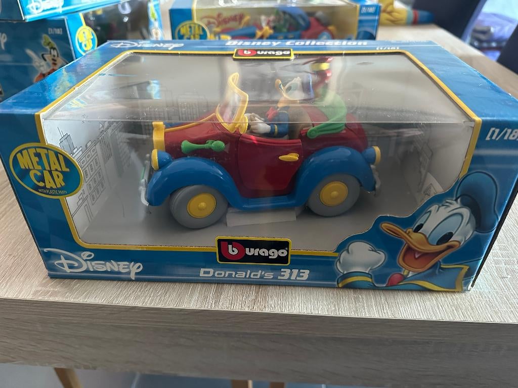Disney Collection 1:18 metaal Burago, Verzamelen, Ophalen of Verzenden, Donald Duck, Zo goed als nieuw, Overige typen