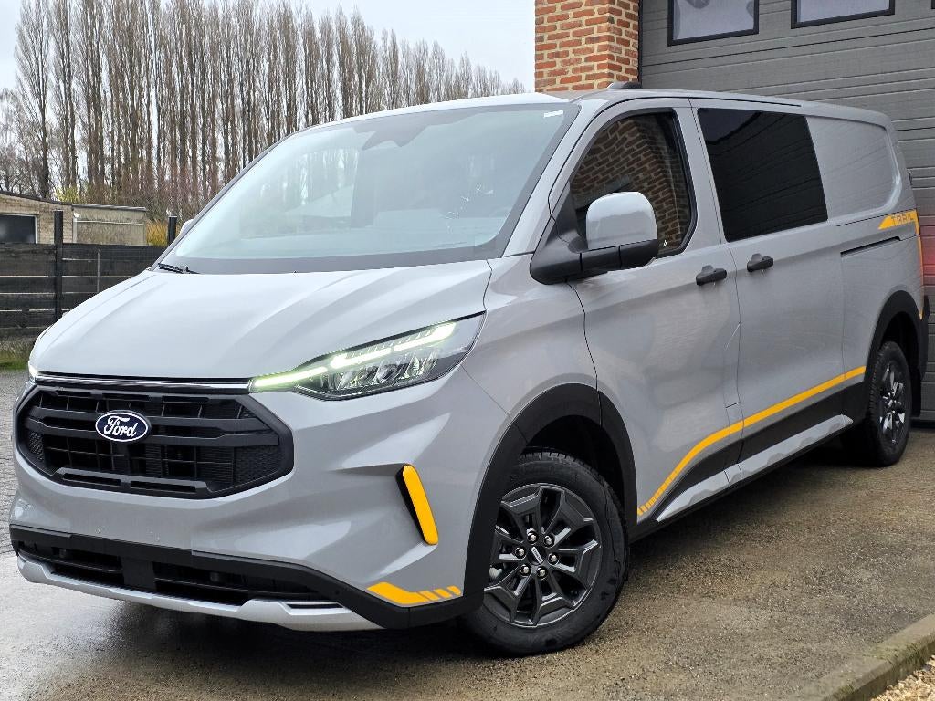 Ford Transit Custom TRAIL 4X4 2025 NIEUW 0KM - DubCab 5Zits, Autos, Cuir, Argent ou Gris, Achat, 6 portes