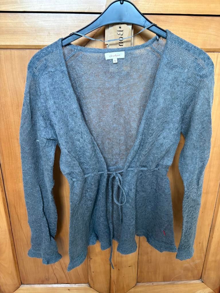 Gilet maille mousseline Jackpot Taille XL anthracite, Kleding | Dames, Ophalen of Verzenden, Gedragen, Maat 46/48 (XL) of groter