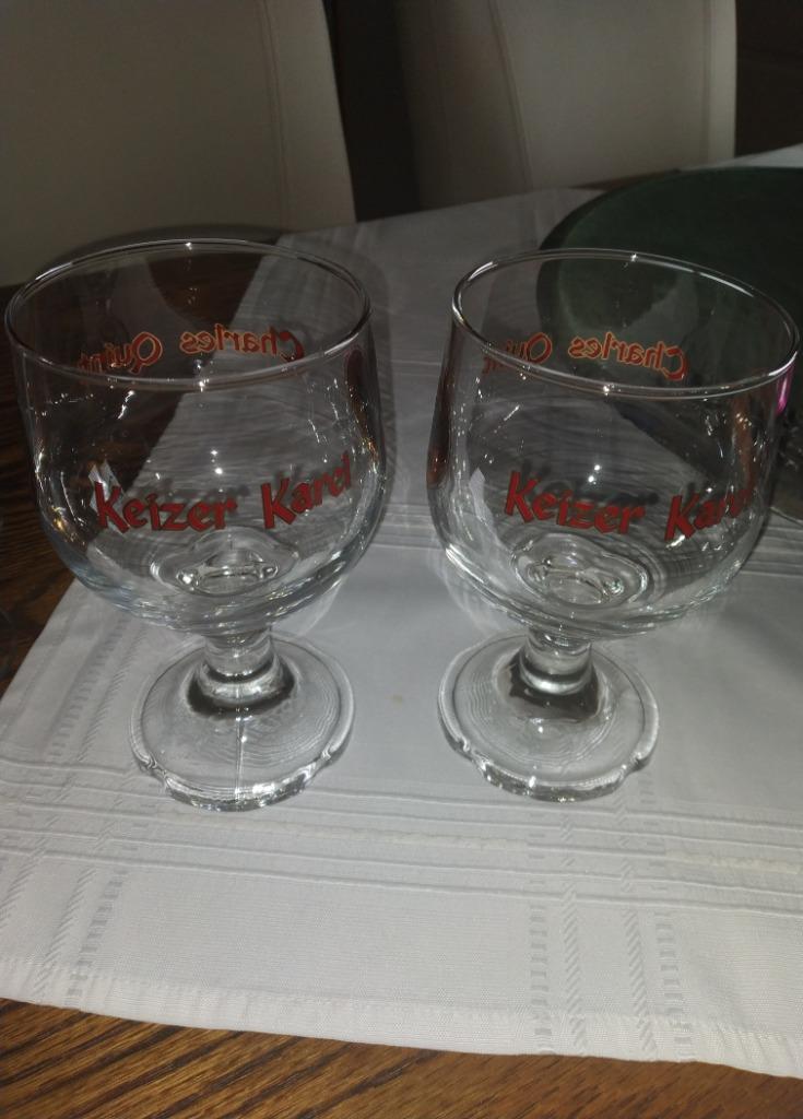 Mort Subite, Keizer Karel, Gentse strop  glazen, Verzamelen, Ophalen, Zo goed als nieuw, Glas of Glazen, Overige merken