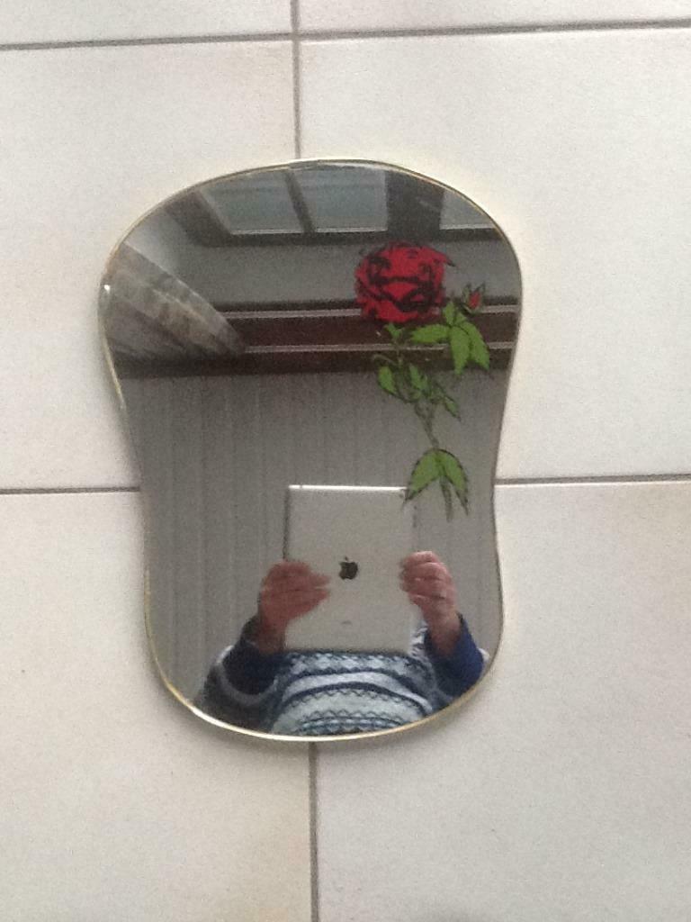 miroir ancien avec rose, Antiquités & Art, Enlèvement