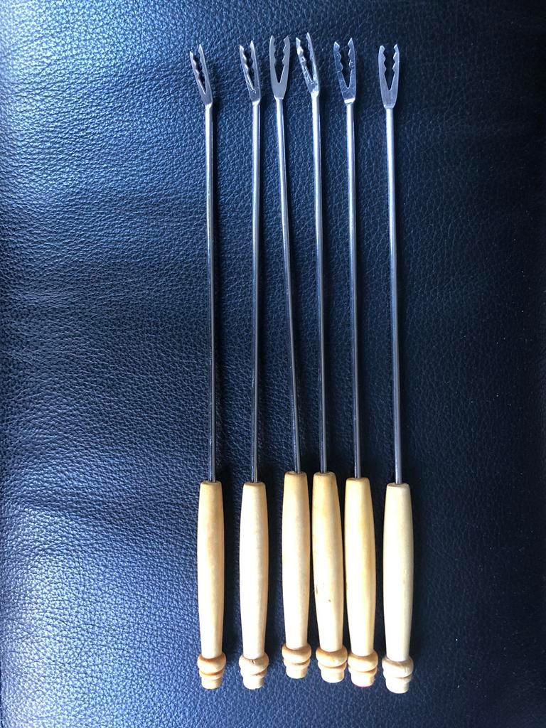 6 fonduesticks, Elektronische apparatuur, Fonduesets, Ophalen, Gebruikt, Fondue-accessoires