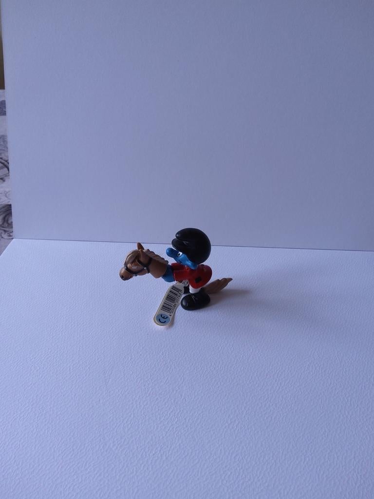 Schtroumpf serie Olympique Cavalier, Enlèvement ou Envoi, Comme neuf, Poupée, Figurine ou Peluche