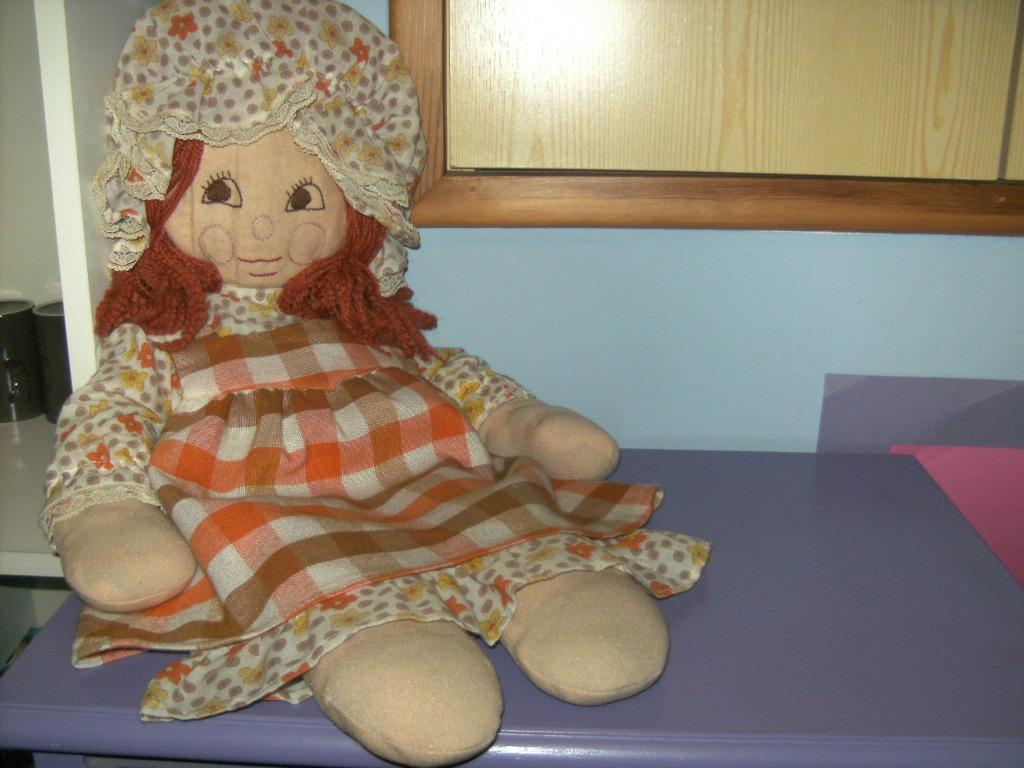 Mooie vintage lappenpop. (63 cm), Ophalen of Verzenden, Gebruikt, Overige typen