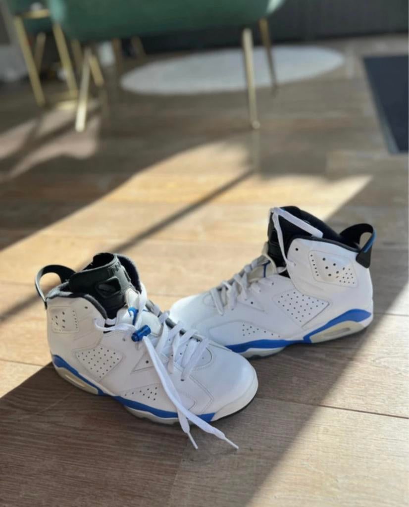 Jordan 6 Retro Sport Blue 2014 - EU44,5/US10,5, Wit, Overige maten, Ophalen of Verzenden, Zo goed als nieuw