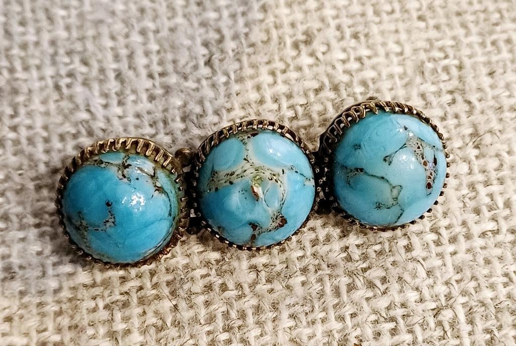 Broche en argent avec pierres bleues, Enlèvement ou Envoi, Argent, Broche
