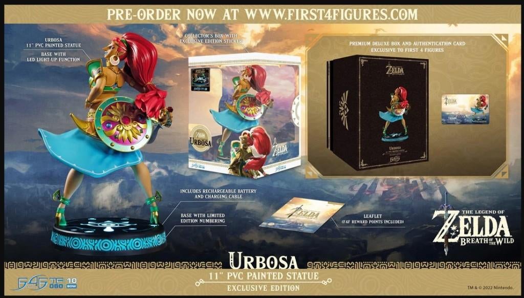 F4F Urbosa Exclusieve Zelda BOTW Nintendo PVC-versie, Verzamelen, Beelden en Beeldjes, Nieuw, Fantasy, Ophalen of Verzenden