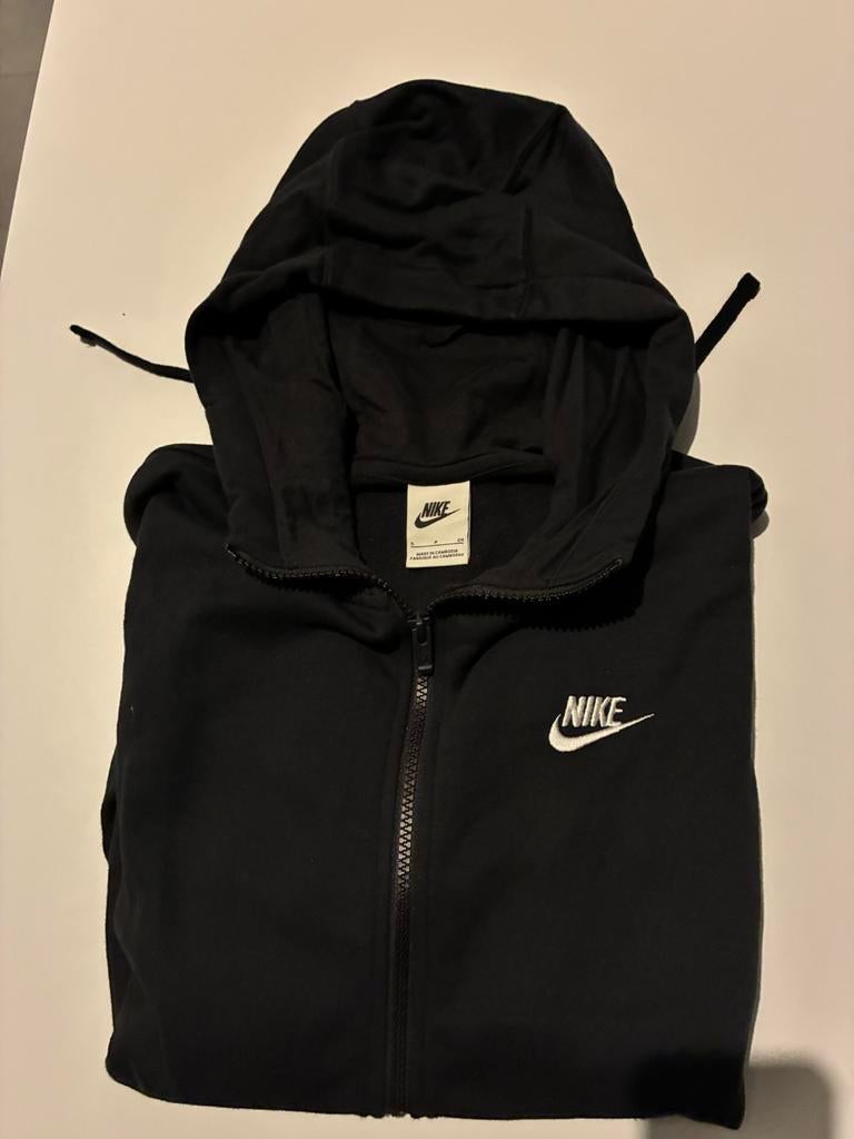 Nike sweater met rits, Ophalen, Zwart, Nike, Gedragen