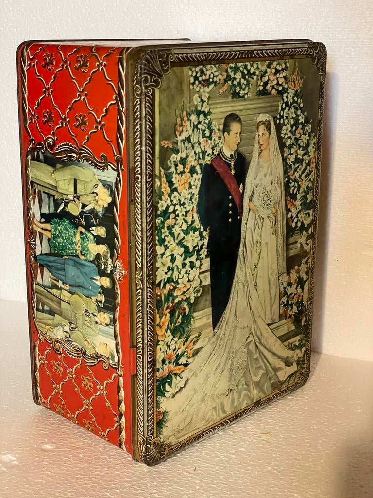Boite à biscuits Vintage Éperons d'Or —Albert & Paola (1959), Enlèvement ou Envoi