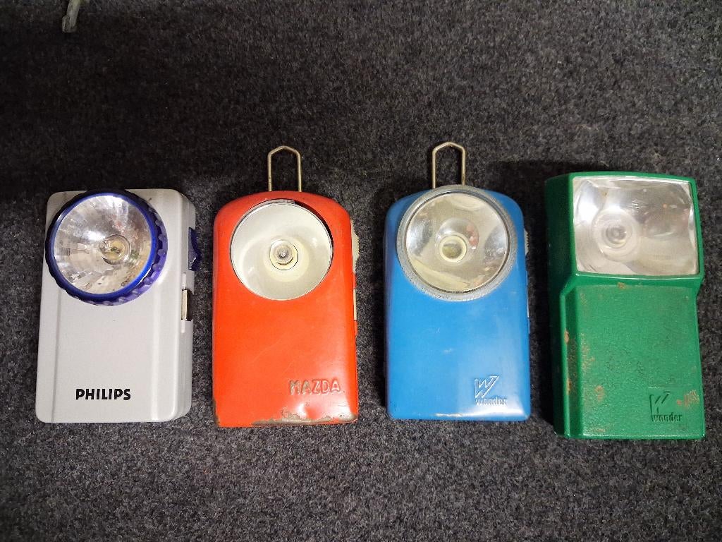 vintage , zaklamp 4 stuks., Ophalen of Verzenden