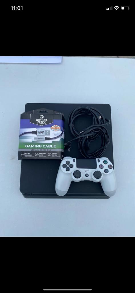 PS4 Slim 500gb - met alle toebehoren, Enlèvement ou Envoi, Utilisé, Contrôleur