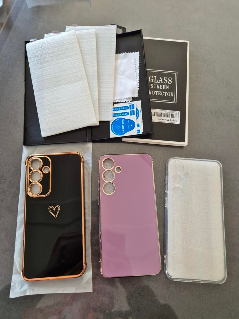Samsung S24+: Lot 3 coques + 3 verres trempés, Enlèvement ou Envoi, Neuf, Autres modèles, Façade ou Cover