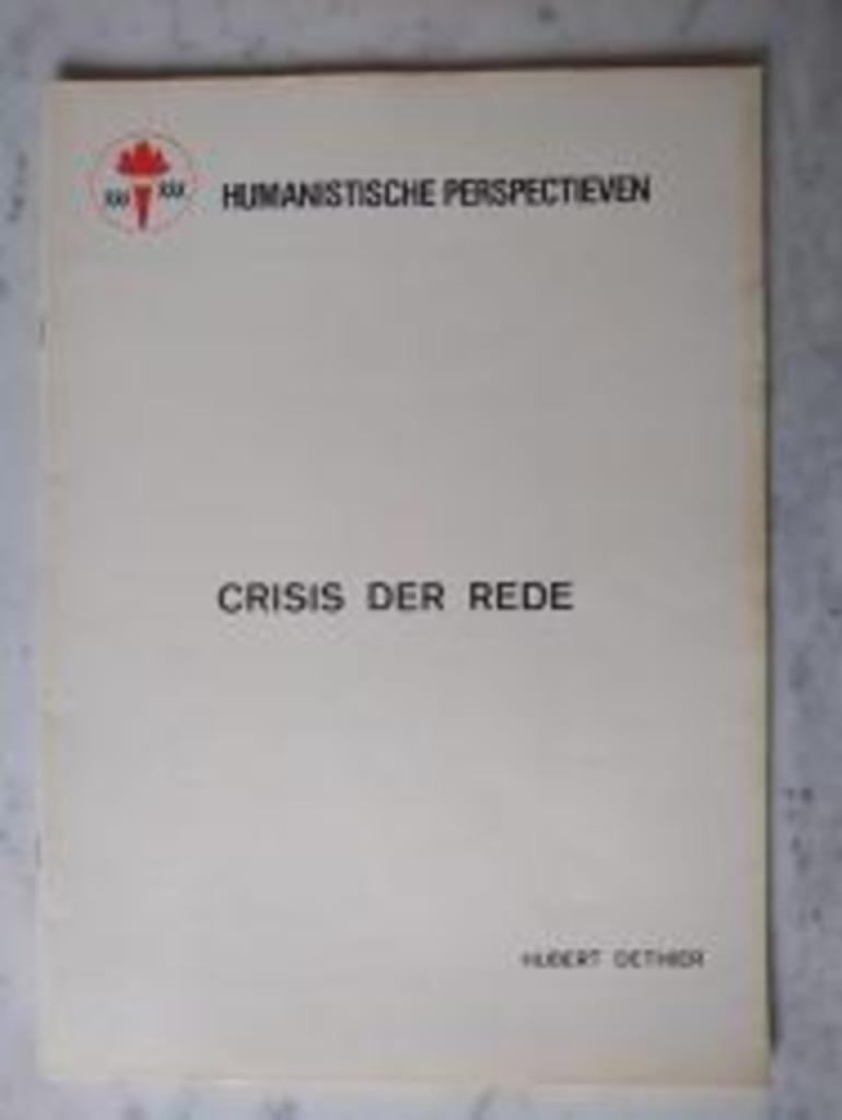 Crisis der Rede|Hubert Dethier|Humanistische Perspectieven 7, Enlèvement ou Envoi, Utilisé, Philosophie ou éthique, Zie beschrijving