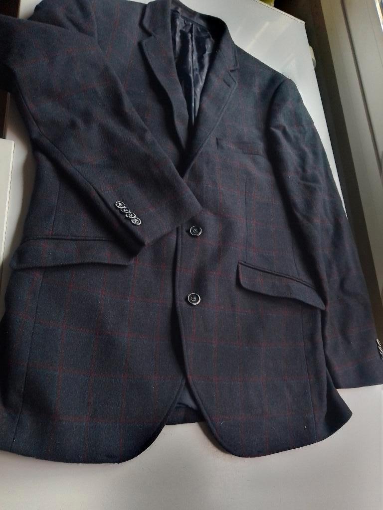 40R 102cm luxe tweed Brook Taverner jacket heel goede staat, Verzenden, Zo goed als nieuw, Blauw, Brook Taverner