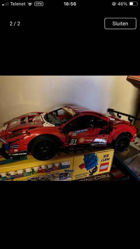 Lego Technic Ferrari 488 (42125) en parfait état, Enlèvement ou Envoi, Comme neuf, Lego