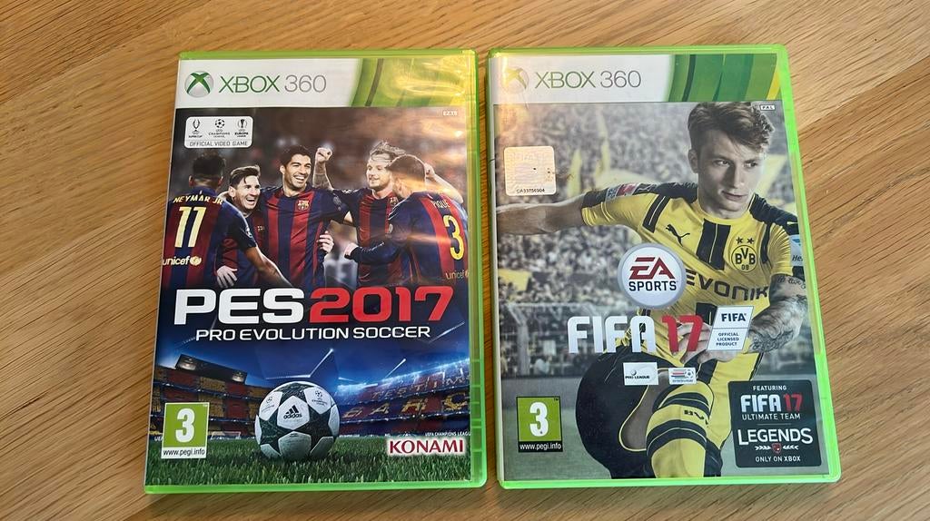 2 voetbalgames voor Xbox 360, Games en Spelcomputers, Games | Xbox 360, Ophalen, Zo goed als nieuw, Eén computer, Sport