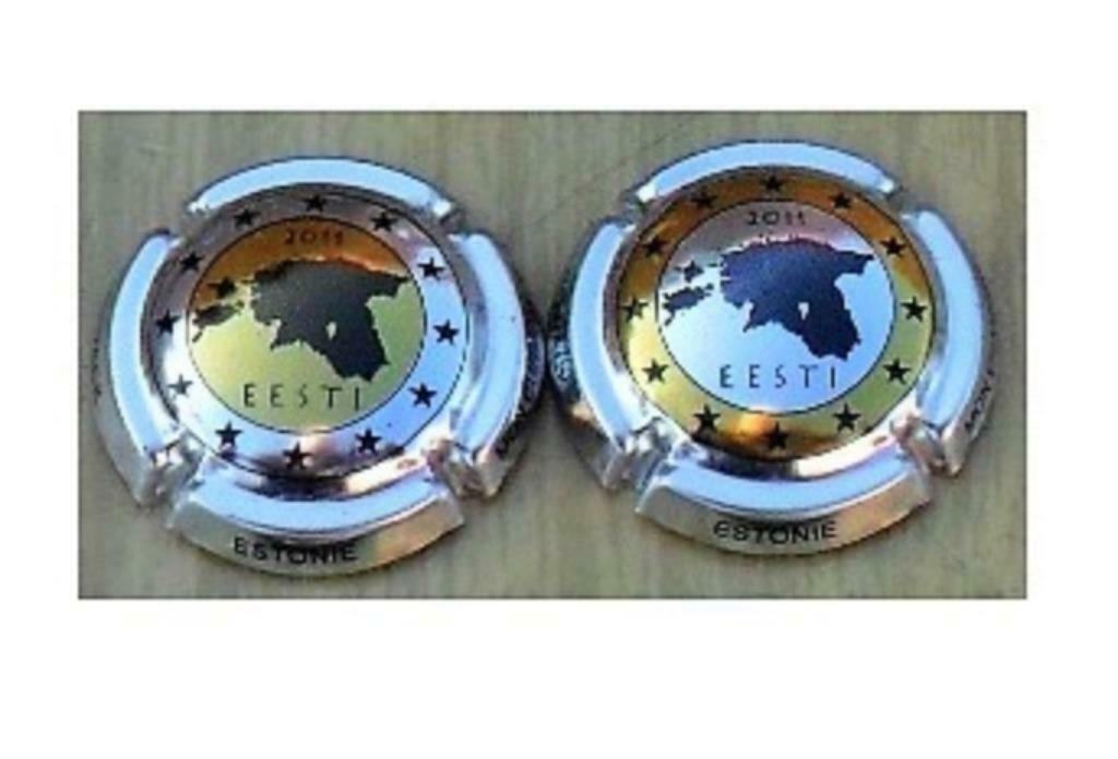 Champagne capsules - Nowack 33a-33b "Estonie (L 4847), Verzamelen, Overige Verzamelen, Verzenden, Zo goed als nieuw