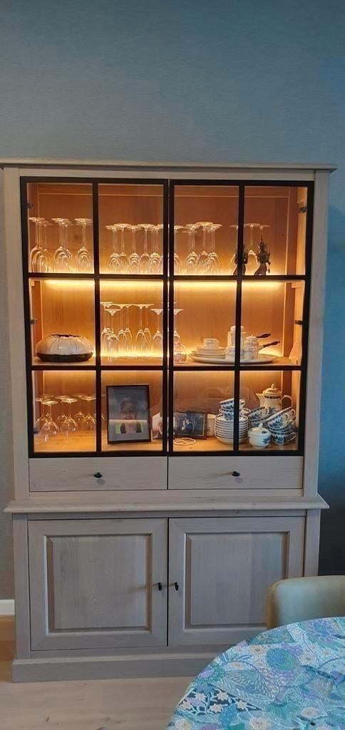 Vitrine en chêne, état neuf, Maison & Meubles, Enlèvement, Neuf, Chêne, Landelijk