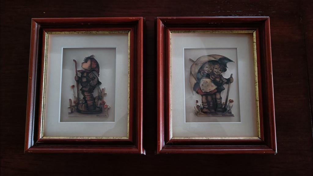 Hummel 3D prenten in kader., Antiek en Kunst, Ophalen of Verzenden