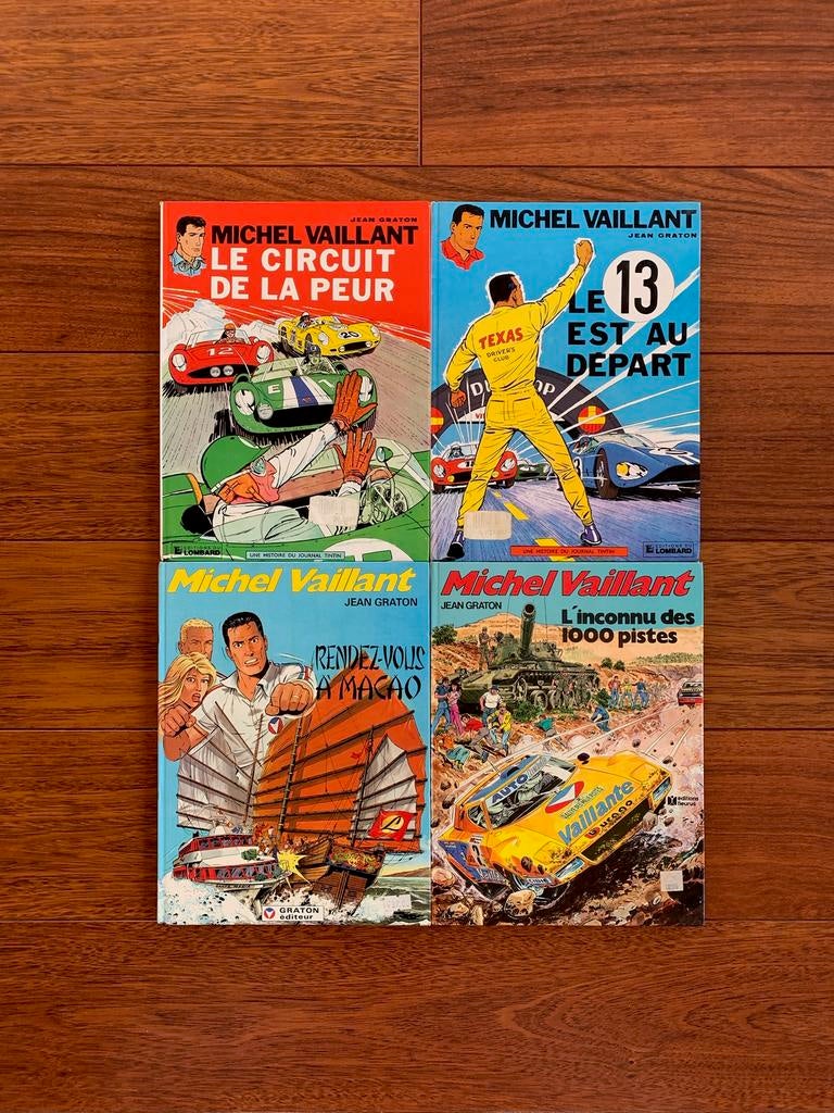 Michel Vaillant / Lot x4 Bandes Dessinées, Ophalen of Verzenden