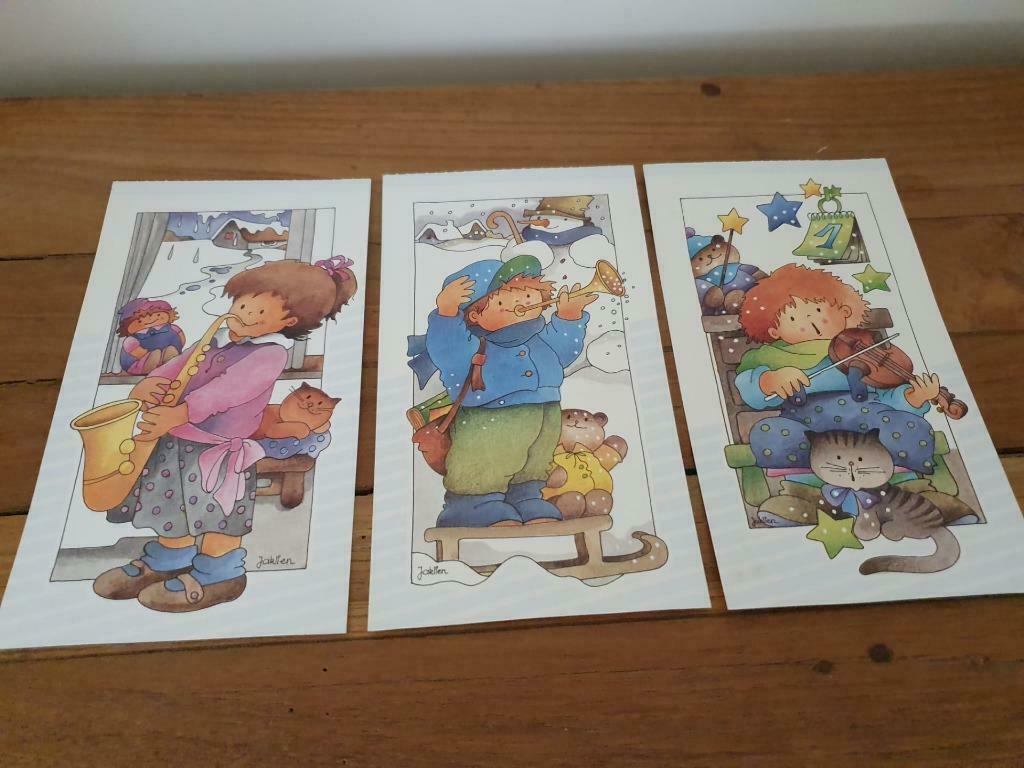 Vintage superbes cartes signé Jaklien 1970, Collections, Cartes postales | Belgique, Enlèvement ou Envoi