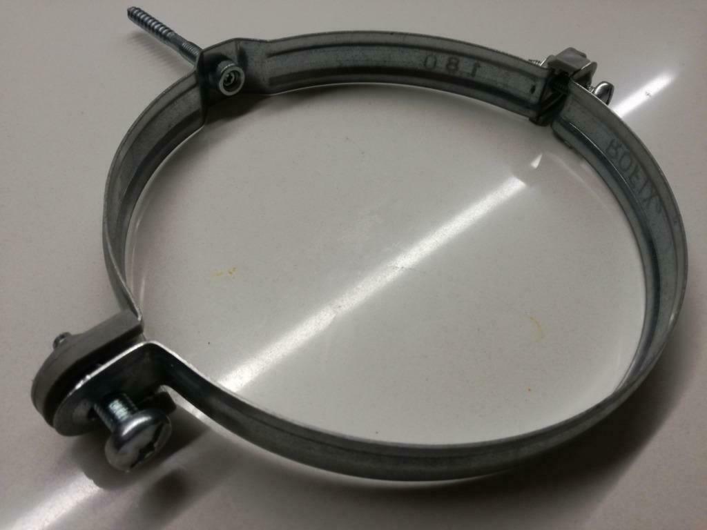Supports métalliques Galva Ø 180mm avec M8 pour tuyaux de ve, Neuf, 80 mm ou plus, Enlèvement, Évacuation