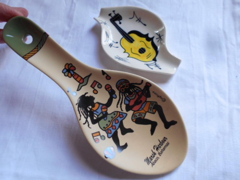 3 porte-cuillères, neufs, bahamas, guitare, moustiers, Enlèvement ou Envoi, Neuf