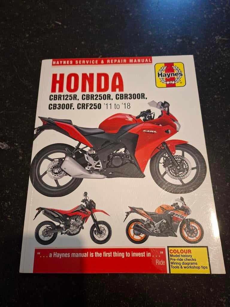 Haynes Manual - Honda CBR125R, CBR250R, CBR300R, .. '11 -'18, Enlèvement ou Envoi, Comme neuf