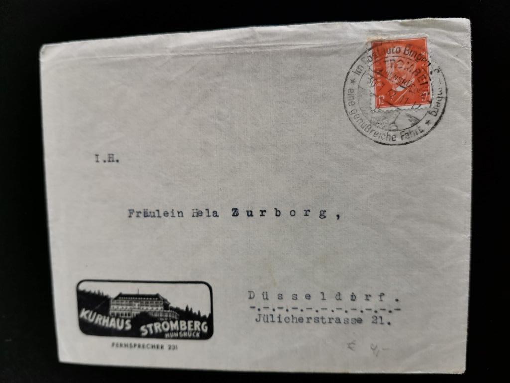 Duitsland brief  1932 - Postauto  - van Kurhaus Stromberg, Ophalen of Verzenden, Overige periodes, Gestempeld