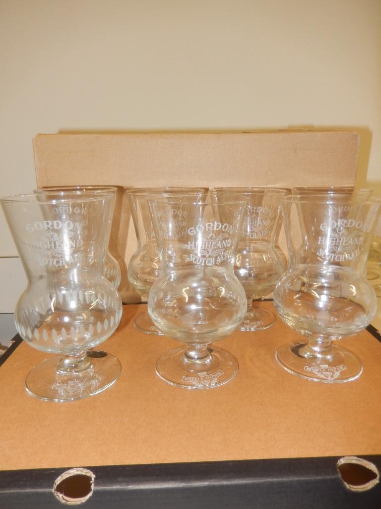 7 GORDON HIGHLAND SCOTCH ALE BIERGLAZEN, Enlèvement ou Envoi, Utilisé, Verre ou Verres, Autres marques