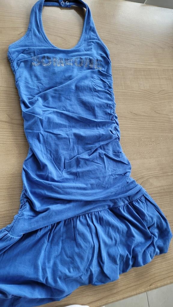 Kleed blauw Someone m 140, Kinderen en Baby's, Kinderkleding | Maat 140, Meisje, Ophalen of Verzenden, Zo goed als nieuw, Someone