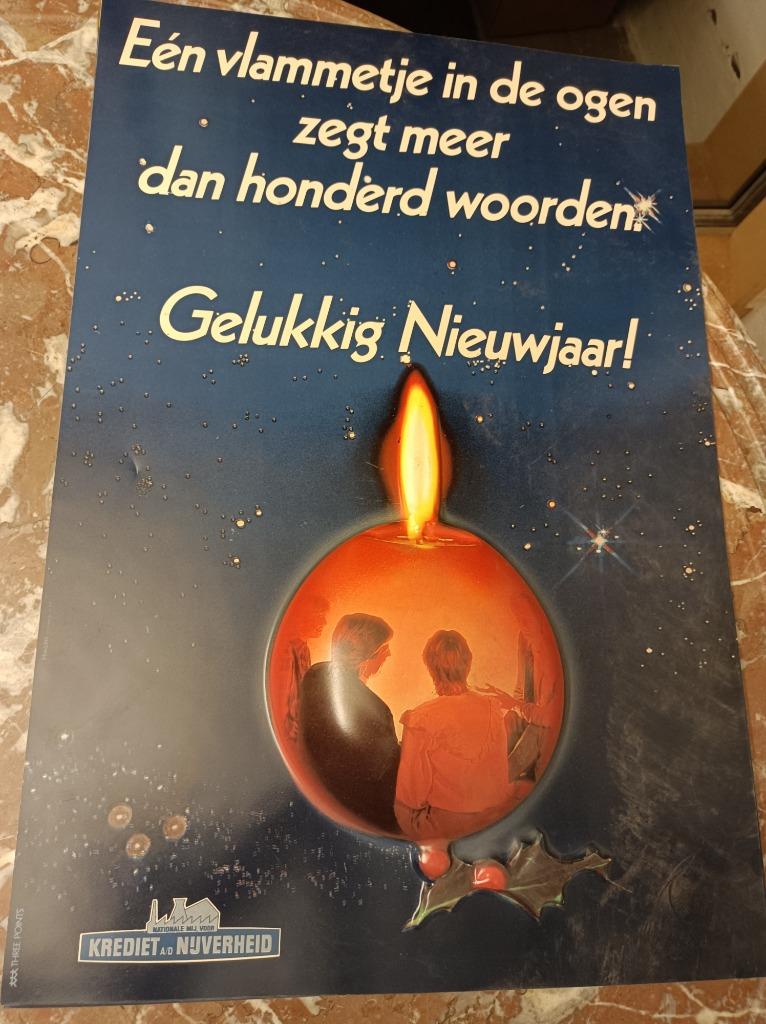 Affiche Krediet a/d Nijverheid (NMKN) : nieuwjaarswensen, Verzamelen, Posters, Ophalen, Zo goed als nieuw