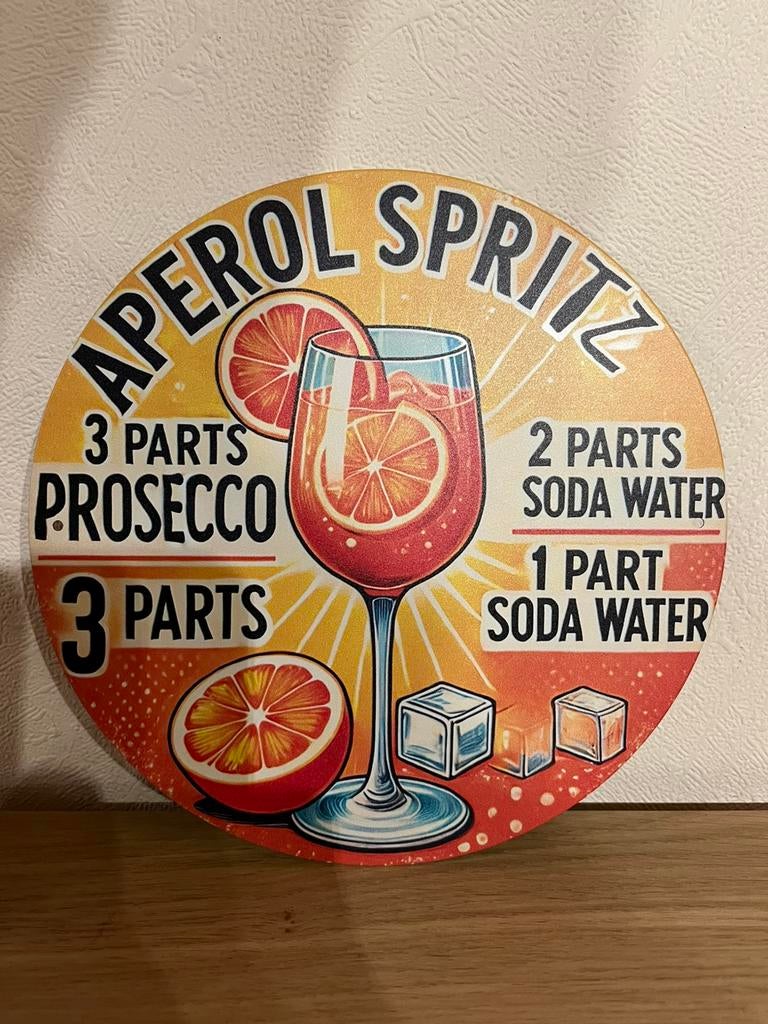 Plaque métallique aperol spritz, Enlèvement ou Envoi, Comme neuf